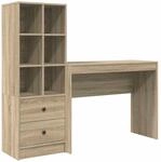 vidaXL Schreibtisch mit Schubladen 2-Tlg Sonoma-Eiche 3337331
