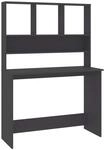 vidaXL Schreibtisch mit Regalen Grau 110x45x157 cm Holzwerkstoff 800389