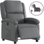 vidaXL Relaxsessel Elektrisch Grau Kunstleder 3204215