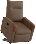 vidaXL Relaxsessel mit Aufstehhilfe Elektrisch Braun Stoff 3324025