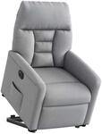 vidaXL Relaxsessel mit Aufstehhilfe Elektrisch Hellgrau Stoff 3303052