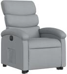 vidaXL Relaxsessel mit Aufstehhilfe Elektrisch Hellgrau Stoff Modell 6