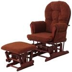 MCW Relaxsessel C76 Stoff Boucl&eacute; &Ouml;ko-Tex Rostbraun Gestell Dunkel