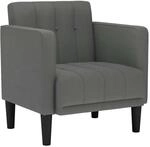 vidaXL Sessel mit Armlehnen Dunkelgrau 53 cm Stoff 4100544