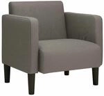 vidaXL Sessel mit Armlehnen Hellgrau 54 cm Cordstoff 4100515