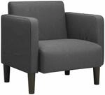 vidaXL Sessel mit Armlehnen Dunkelgrau 54 cm Cordstoff 4100516
