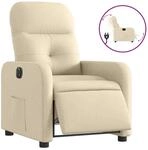 vidaXL Relaxsessel Elektrisch Creme Stoff 3206785