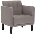 vidaXL Sessel mit Armlehnen Taupe 53 cm Stoff 4100547