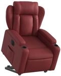 vidaXL Relaxsessel mit Aufstehhilfe Elektrisch Wei&szlig;rot Kunstleder Modell 8