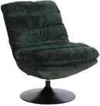 MCW Loungesessel Q29 Drehbar Stoff Chenille 470g/m&sup2; &Ouml;ko-Tex Stahl Gr&uuml;n