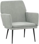 vidaXL Sessel Hellgrau 62x79x79 cm Samt