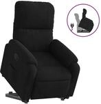 vidaXL Relaxsessel mit Aufstehhilfe Schwarz Mikrofasergewebe Modell 3
