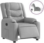 vidaXL Relaxsessel Elektrisch Hellgrau Stoff 3206567