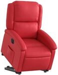 vidaXL Relaxsessel mit Aufstehhilfe Elektrisch Rot Kunstleder 3204245