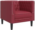 vidaXL Chesterfield-Sessel Weinrot Kunstleder 372656