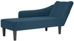 vidaXL Chaiselongue mit Rechter Armlehne Blau Samt 4009791