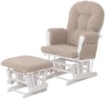 MCW Relaxsessel C76 Stoff Boucl&eacute; &Ouml;ko-Tex Braun Gestell Wei&szlig;