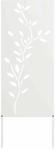 vidaXL Garten Sichtschutz-Leinwand Floral Wei&szlig; 50 x 140 cm 876323