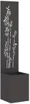 vidaXL Garten Sichtschutz-Leinwand Floral Schwarz 32 x 32 x 150 cm 876378