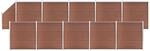 vidaXL WPC Zaun-Set 10 Quadrate + 1 Schr&auml;ge 1830x186 cm Braun 3053224