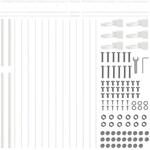 vidaXL Gartenzaun Wei&szlig; Stahl 42003924