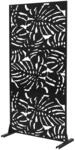 ML-Design Metall-Sichtschutz Roma 90x180 cm Schwarz aus Stahl