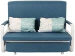 MCW Schlafsofa M83 Stoff/Textil Dunkelblau 130x185cm