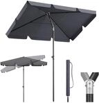 Sekey Sonnenschirm 200 x 125 cm Balkonschirm Rechteckig Sonnenschirm mit