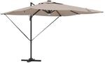 vidaXL Roma Parasol Taupe 286 x 284 x 270 cm Aluminium und Polyester 42003354