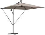 vidaXL Auskragender Bananenschirm Taupe 249 x 249 x 250 cm 42003402