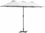 vidaXL Gartenparasol Sand 370 x 197 x 239 cm Pulverbeschichteter Stahl 42003367