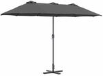 vidaXL Gartenparasol Anthrazit 370 x 197 x 239 cm 42003369