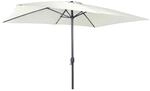 Lex Alu Sonnenschirm 300x200 cm UV30+ Rechteckig Kurbelschirm Gartenschirm Beige