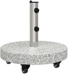 vidaXL Sonnenschirmst&auml;nder Grau 45 x 45 x 45 cm Granit und Edelstahl 42006583
