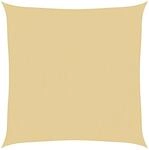 vidaXL Sonnensegel Sandfarbe 6x6 m 100% Polyester Oxford 4000415