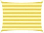 vidaXL Sonnensegel Gelb und Wei&szlig; 4 x 3 m 100 % Polyester Oxford 42031070