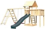 Karibu Spielturm Lotti mit Rutsche Schaukelanbau Ger&uuml;st u. Plattform