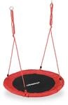 Relaxdays Nestschaukel Stahl Rot H&ouml;henverstellbar 90 cm 2,5 kg
