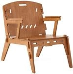 SoBuy K&uuml;chenstuhl mit R&uuml;cklehne Kinderstuhl Sitzh&ouml;he 35cm Braun HFST02-BR