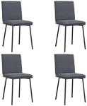 vidaXL Esszimmerst&uuml;hle 4 Stk Dunkelgrau Samt 3315345