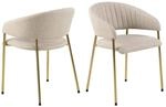 ebuy24 Ann Esszimmerstuhl mit Armlehne Beige