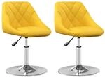 vidaXL Esszimmerst&uuml;hle 2 Stk Drehbar Senfgelb Samt 335290