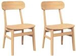 vidaXL Esszimmerst&uuml;hle 2 Stk Massivholz Gummibaum 4102438