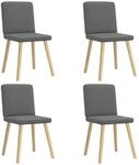 vidaXL Esszimmerst&uuml;hle 4 Stk Dunkelgrau Stoff 3315298