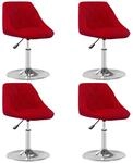 vidaXL Esszimmerst&uuml;hle 4 Stk Drehbar Weinrot Samt 3088764