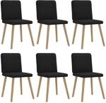 vidaXL Esszimmerst&uuml;hle 6 Stk Schwarz Stoff 3315516