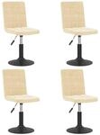 vidaXL Esszimmerst&uuml;hle 4 Stk Drehbar Creme Samt 3089288
