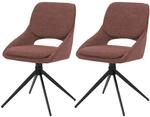 MCW Esszimmerstuhl N73 2er-Set Stoff/Textil Boucle 540g/m&sup2; Braun