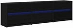 vidaXL TV-Schrank Schwarz 182 x 34 x 50 cm 3385630