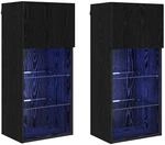 vidaXL Wandmontierte TV-Schr&auml;nke 2 Stk Schwarz Eichen-Optik 882959